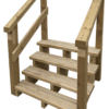 4 Step Free Standing Anti-Slip Decking Steps With Handrail